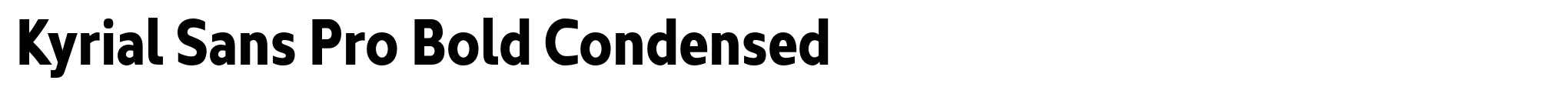 Kyrial Sans Pro Bold Condensed image